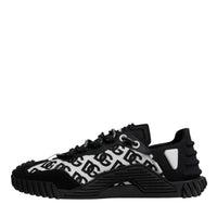 Dolce & Gabbana Black Logo Lace Up Low Top NS1 Sneakers Shoes