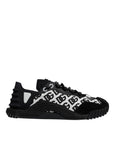 Dolce & Gabbana Black Logo Lace Up Low Top NS1 Sneakers Shoes