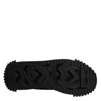 Dolce & Gabbana Black Logo Lace Up Low Top NS1 Sneakers Shoes