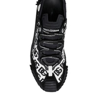 Dolce & Gabbana Black Logo Lace Up Low Top NS1 Sneakers Shoes