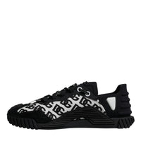 Dolce & Gabbana Black Logo Lace Up Low Top NS1 Sneakers Shoes