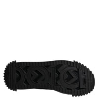 Dolce & Gabbana Black Logo Lace Up Low Top NS1 Sneakers Shoes
