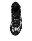 Dolce & Gabbana Black Logo Lace Up Low Top NS1 Sneakers Shoes