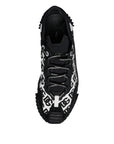 Dolce & Gabbana Black Logo Lace Up Low Top NS1 Sneakers Shoes