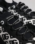 Dolce & Gabbana Black Logo Lace Up Low Top NS1 Sneakers Shoes