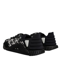 Dolce & Gabbana Black Logo Lace Up Low Top NS1 Sneakers Shoes