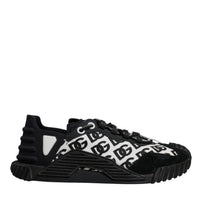 Dolce & Gabbana Black Logo Lace Up Low Top NS1 Sneakers Shoes