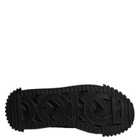Dolce & Gabbana Black Logo Lace Up Low Top NS1 Sneakers Shoes