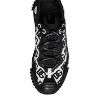 Dolce & Gabbana Black Logo Lace Up Low Top NS1 Sneakers Shoes