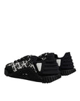 Dolce & Gabbana Black Logo Lace Up Low Top NS1 Sneakers Shoes