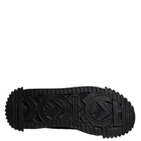 Dolce & Gabbana Black Logo Lace Up Low Top NS1 Sneakers Shoes