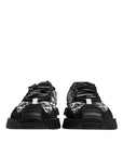 Dolce & Gabbana Black Logo Lace Up Low Top NS1 Sneakers Shoes