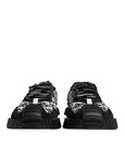 Dolce & Gabbana Black Logo Lace Up Low Top NS1 Sneakers Shoes