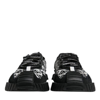 Dolce & Gabbana Black Logo Lace Up Low Top NS1 Sneakers Shoes