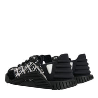 Dolce & Gabbana Black Logo Lace Up Low Top NS1 Sneakers Shoes