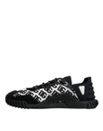 Dolce & Gabbana Black Logo Lace Up Low Top NS1 Sneakers Shoes