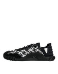 Dolce & Gabbana Black Logo Lace Up Low Top NS1 Sneakers Shoes