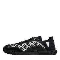 Dolce & Gabbana Black Logo Lace Up Low Top NS1 Sneakers Shoes