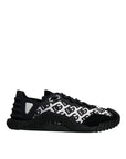Dolce & Gabbana Black Logo Lace Up Low Top NS1 Sneakers Shoes