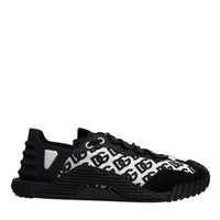 Dolce & Gabbana Black Logo Lace Up Low Top NS1 Sneakers Shoes