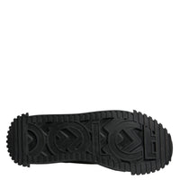 Dolce & Gabbana Black Logo Lace Up Low Top NS1 Sneakers Shoes