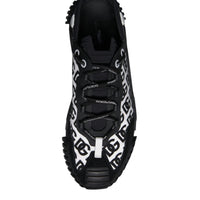 Dolce & Gabbana Black Logo Lace Up Low Top NS1 Sneakers Shoes
