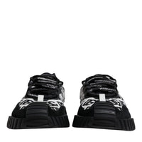 Dolce & Gabbana Black Logo Lace Up Low Top NS1 Sneakers Shoes