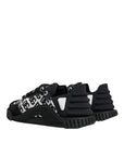 Dolce & Gabbana Black Logo Lace Up Low Top NS1 Sneakers Shoes