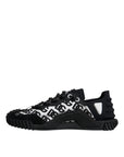 Dolce & Gabbana Black Logo Lace Up Low Top NS1 Sneakers Shoes