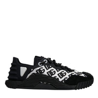 Dolce & Gabbana Black Logo Lace Up Low Top NS1 Sneakers Shoes
