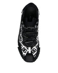 Dolce & Gabbana Black Logo Lace Up Low Top NS1 Sneakers Shoes
