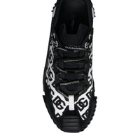 Dolce & Gabbana Black Logo Lace Up Low Top NS1 Sneakers Shoes