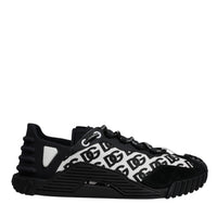 Dolce & Gabbana Black Logo Lace Up Low Top NS1 Sneakers Shoes