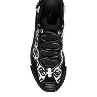 Dolce & Gabbana Black Logo Lace Up Low Top NS1 Sneakers Shoes