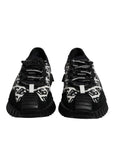 Dolce & Gabbana Black Logo Lace Up Low Top NS1 Sneakers Shoes