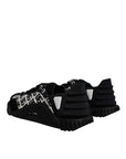 Dolce & Gabbana Black Logo Lace Up Low Top NS1 Sneakers Shoes