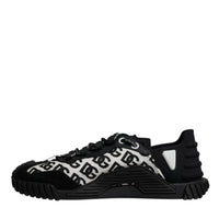 Dolce & Gabbana Black Logo Lace Up Low Top NS1 Sneakers Shoes