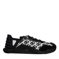 Dolce & Gabbana Black Logo Lace Up Low Top NS1 Sneakers Shoes