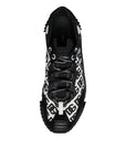 Dolce & Gabbana Black Logo Lace Up Low Top NS1 Sneakers Shoes