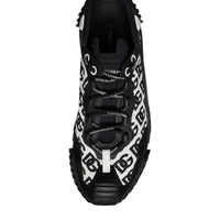 Dolce & Gabbana Black Logo Lace Up Low Top NS1 Sneakers Shoes