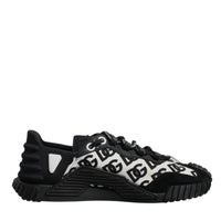 Dolce & Gabbana Black Logo Lace Up Low Top NS1 Sneakers Shoes
