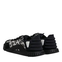 Dolce & Gabbana Black Logo Lace Up Low Top NS1 Sneakers Shoes