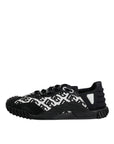 Dolce & Gabbana Black Logo Lace Up Low Top NS1 Sneakers Shoes