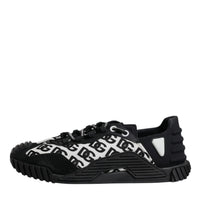 Dolce & Gabbana Black Logo Lace Up Low Top NS1 Sneakers Shoes