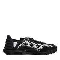 Dolce & Gabbana Black Logo Lace Up Low Top NS1 Sneakers Shoes