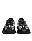 Dolce & Gabbana Black Logo Lace Up Low Top NS1 Sneakers Shoes