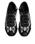 Dolce & Gabbana Black Logo Lace Up Low Top NS1 Sneakers Shoes