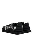 Dolce & Gabbana Black Logo Lace Up Low Top NS1 Sneakers Shoes