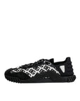 Dolce & Gabbana Black Logo Lace Up Low Top NS1 Sneakers Shoes