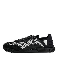 Dolce & Gabbana Black Logo Lace Up Low Top NS1 Sneakers Shoes